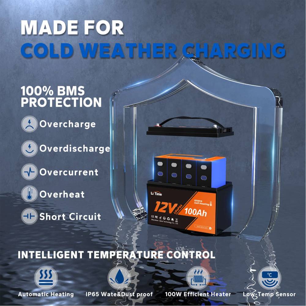 LiTime Heat Litium akku 12.8V/100Ah